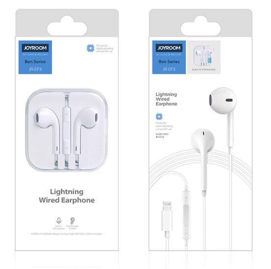 Auricular Cableado Joyroom c/ manos libres Lightning