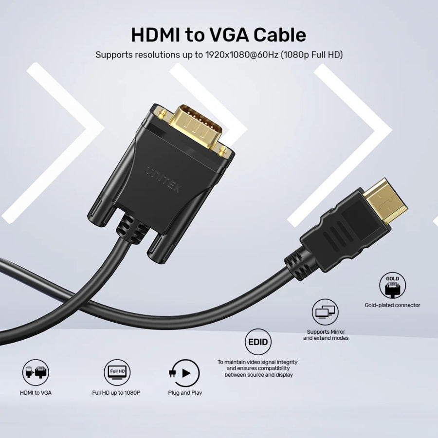 Cable Unitek HDMI a VGA V1185A01 2mts