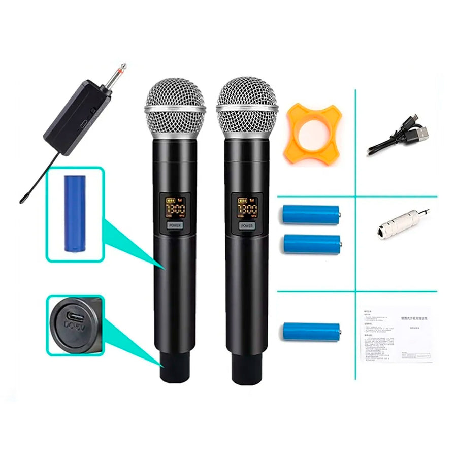 Micrófono Karaoke Inalámbrico Fenda 2 Unidades