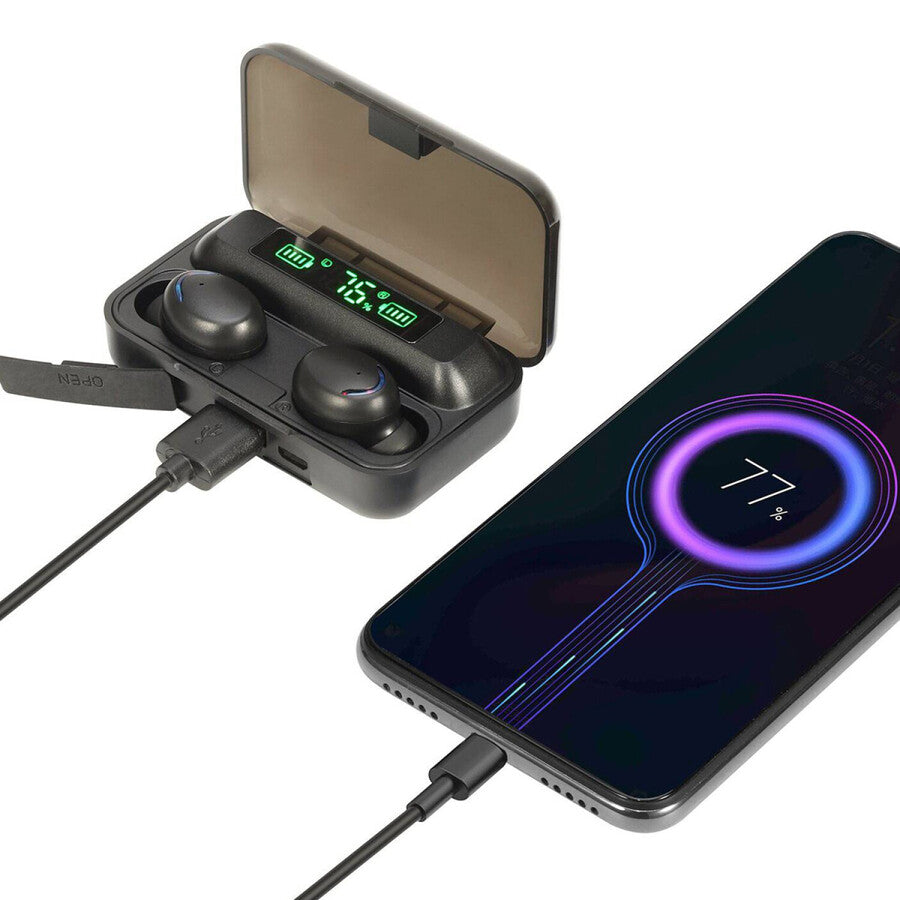 Auricular TWS Inalámbrico Con Power Bank BT BTH-F9-5 Negr