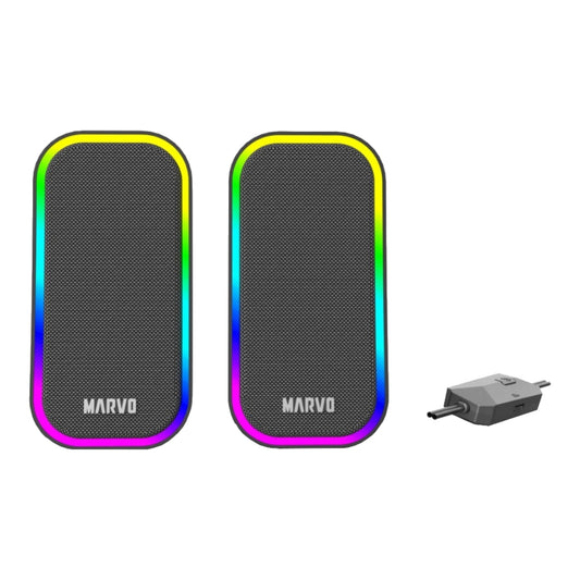Parlantes Gaming Pc Marvo Sg-285 Con Iluminación Rgb