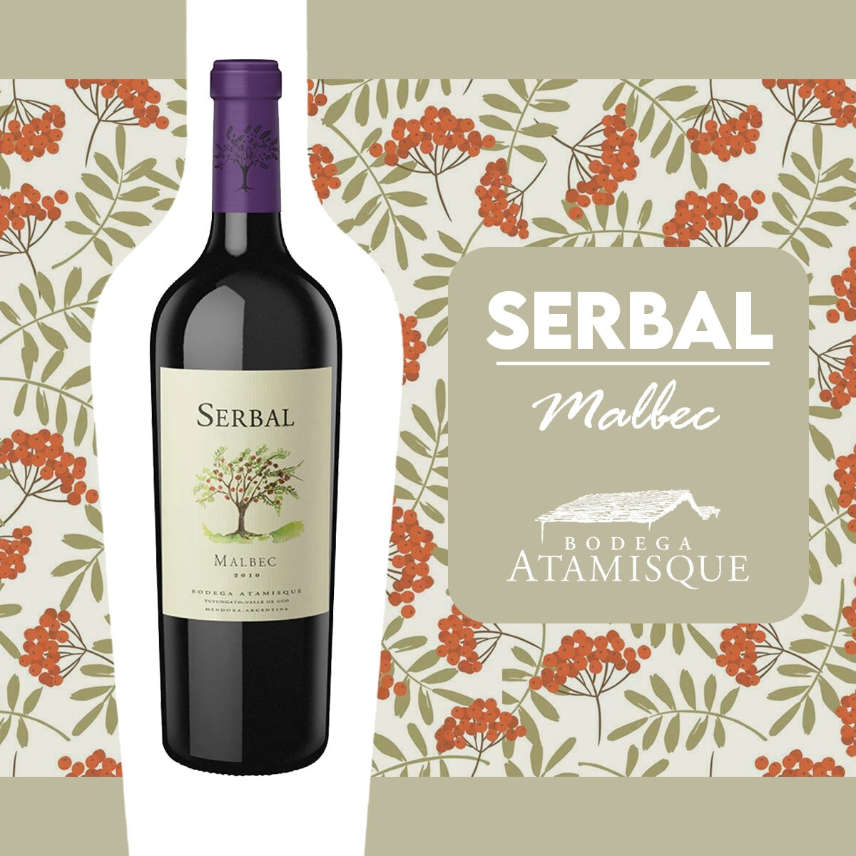 Vino Serbal Atamisque Malbec 750cc