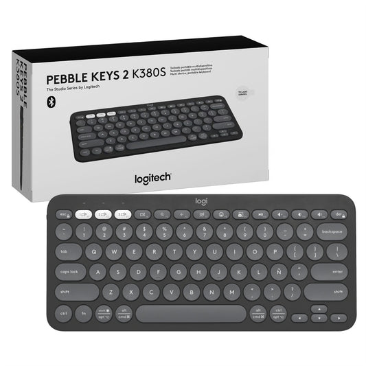Teclado Logitech K380S Pebble Keys 2 bluetooth grafito