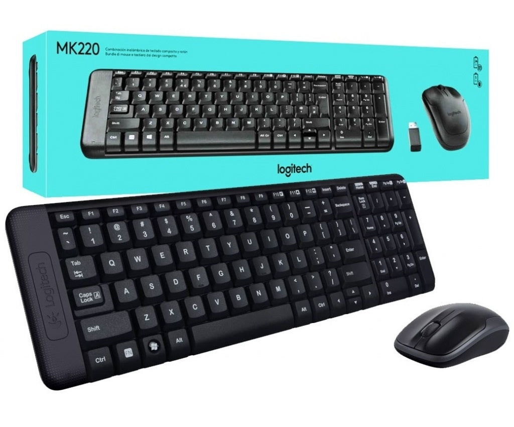 Combo Logitech MK220 teclado y mouse inalámbrico