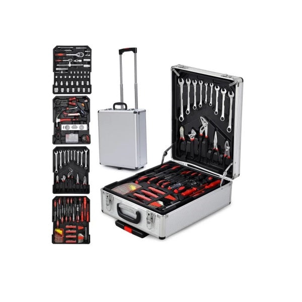 Caja de herramientas con 386 accesorios y carrito