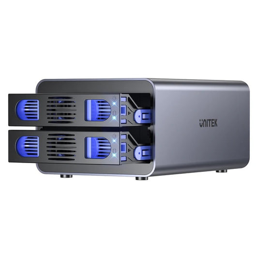Gabinete Externo Dual Unitek USB C para 2 discos con RAID