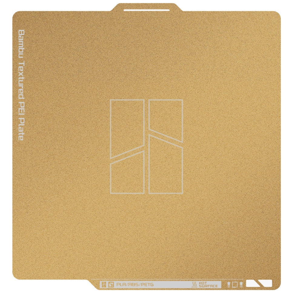 Cama PEI con Textura Dorada para Bambu Lab X1, P1 y A1