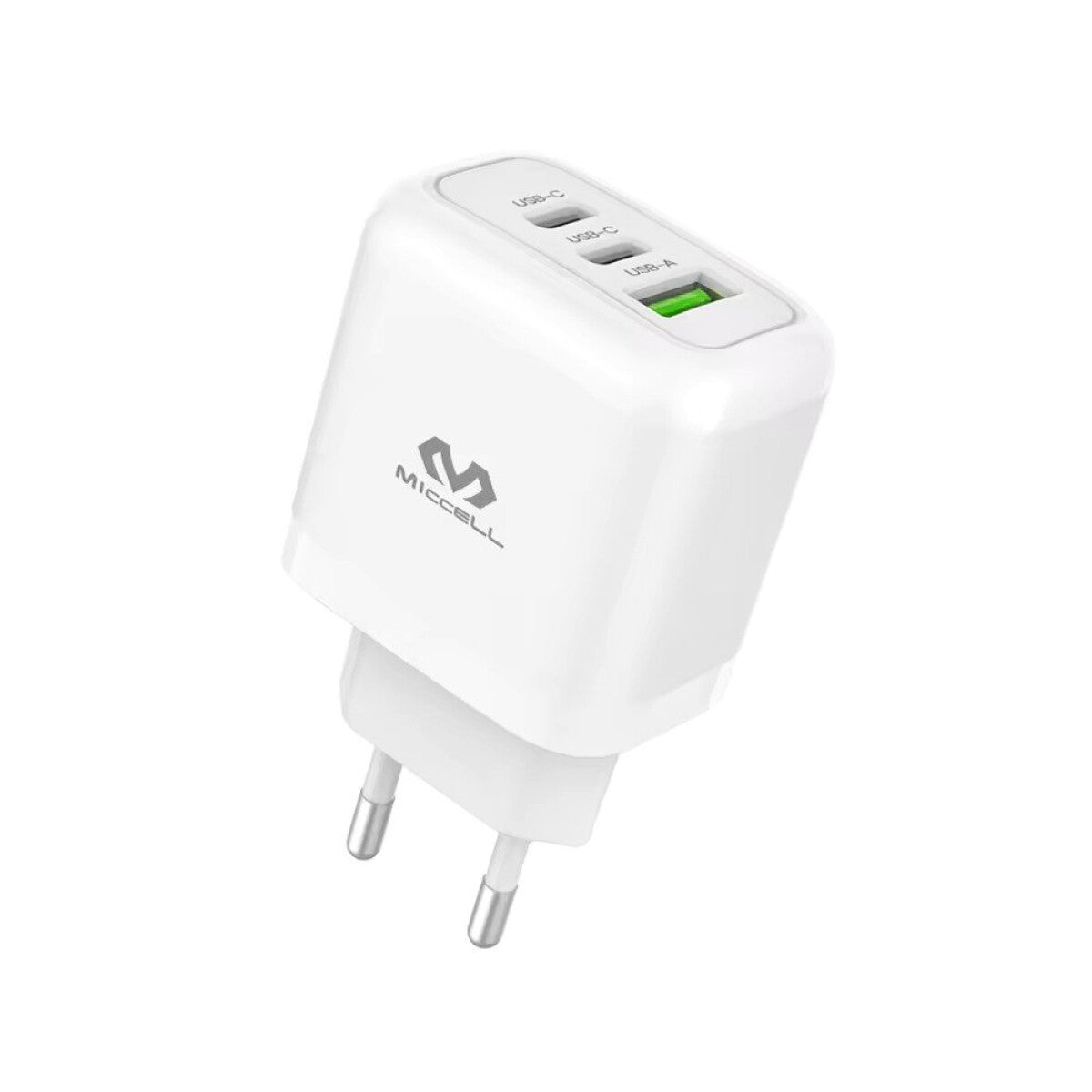 Cargador Miccell T12 65W 3 Puertos USB-C USB