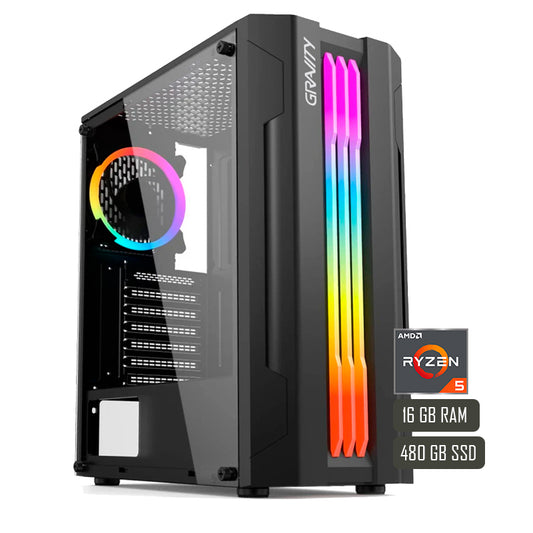 PC Gamer Ryzen 5 5600G 16GB DDR4 + 480GB SSD Negra