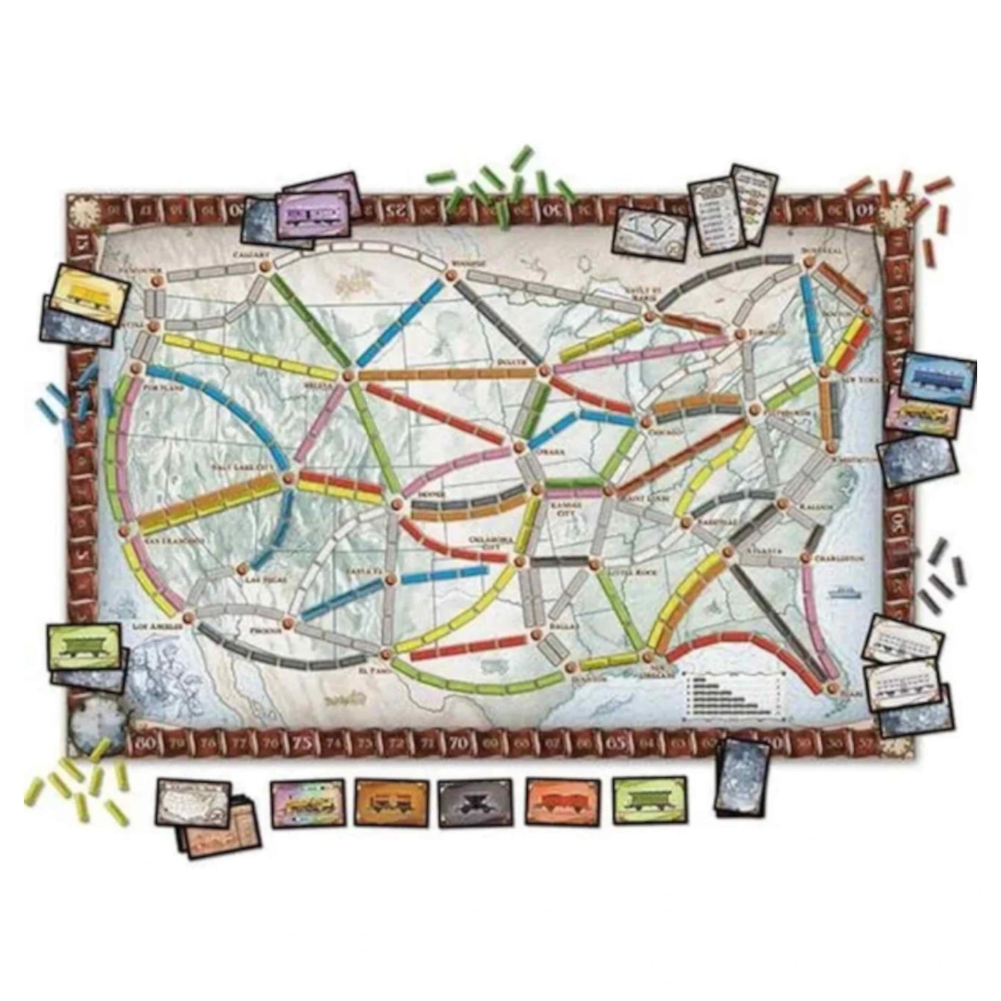 Juego de Mesa Asmodee Aventureros Al Tren Norte América +8