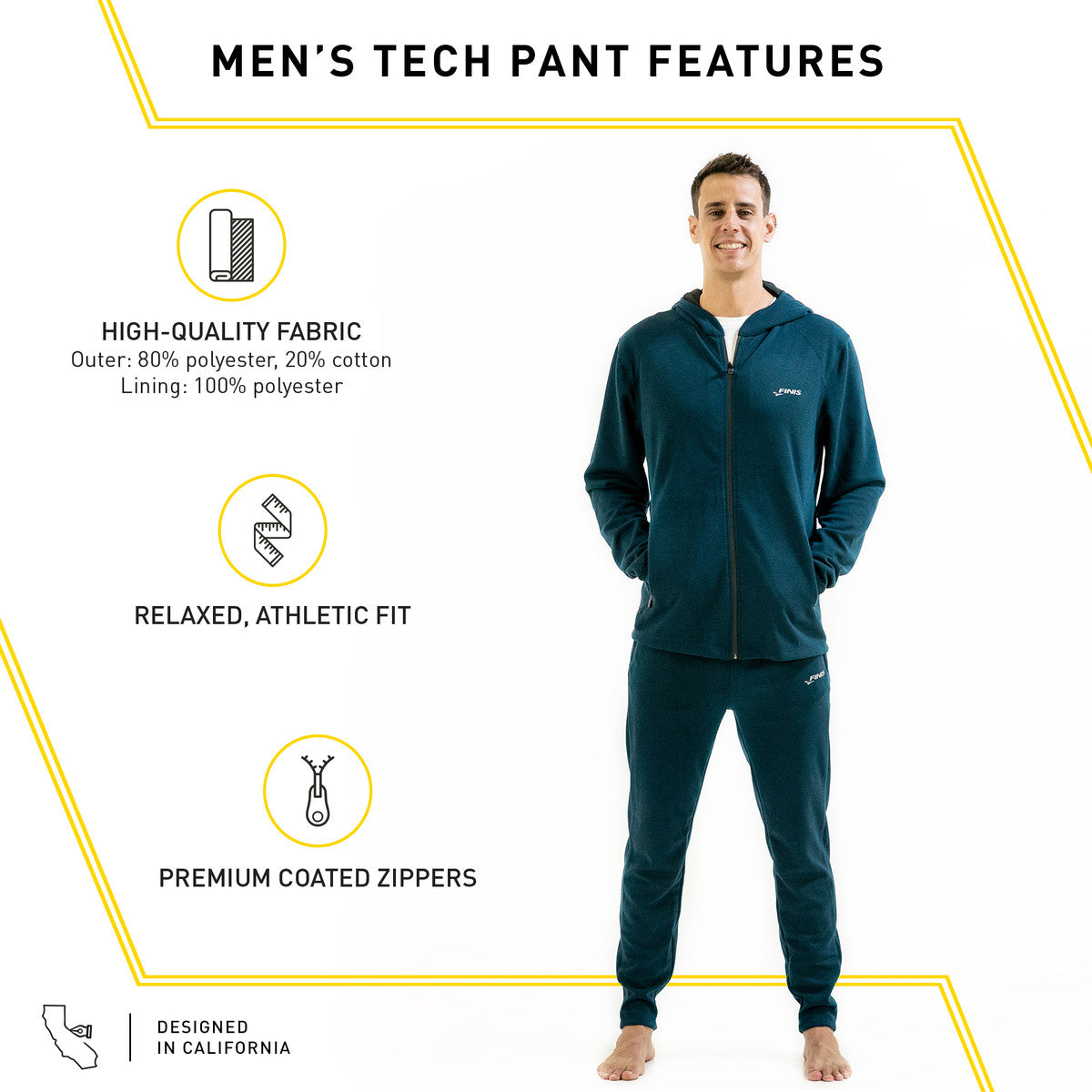 Pantalón Deportivo Hombre Finis Tech Pant S