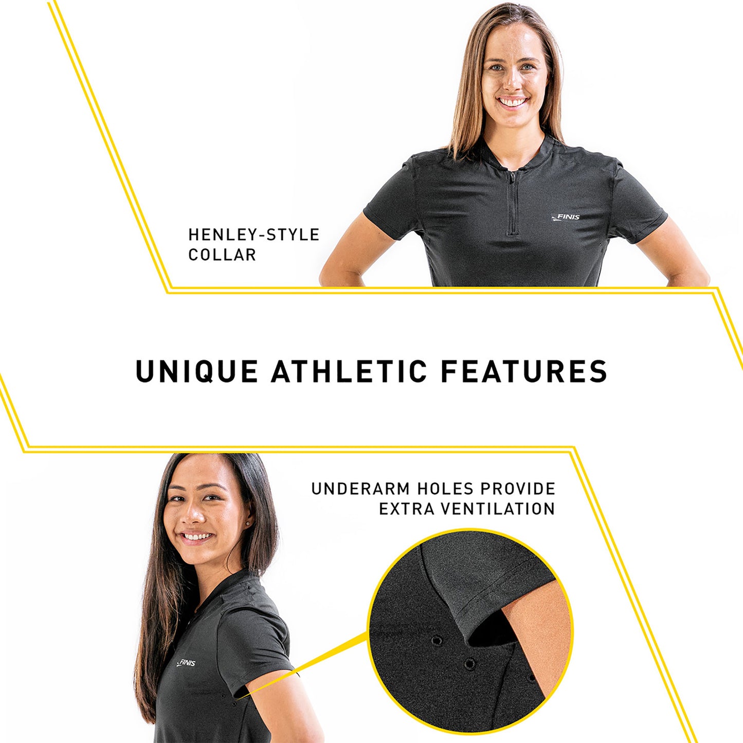 Remera Deportiva Mujer Finis Tech Polo Xs