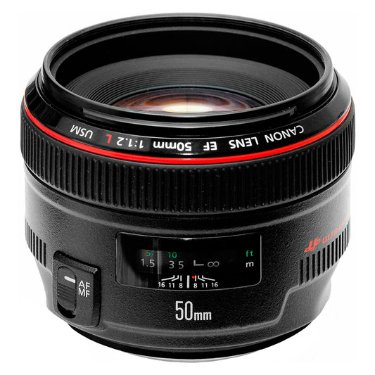 Lente Canon EF 50mm F/1.2L USM Aumento Máximo 0,15x