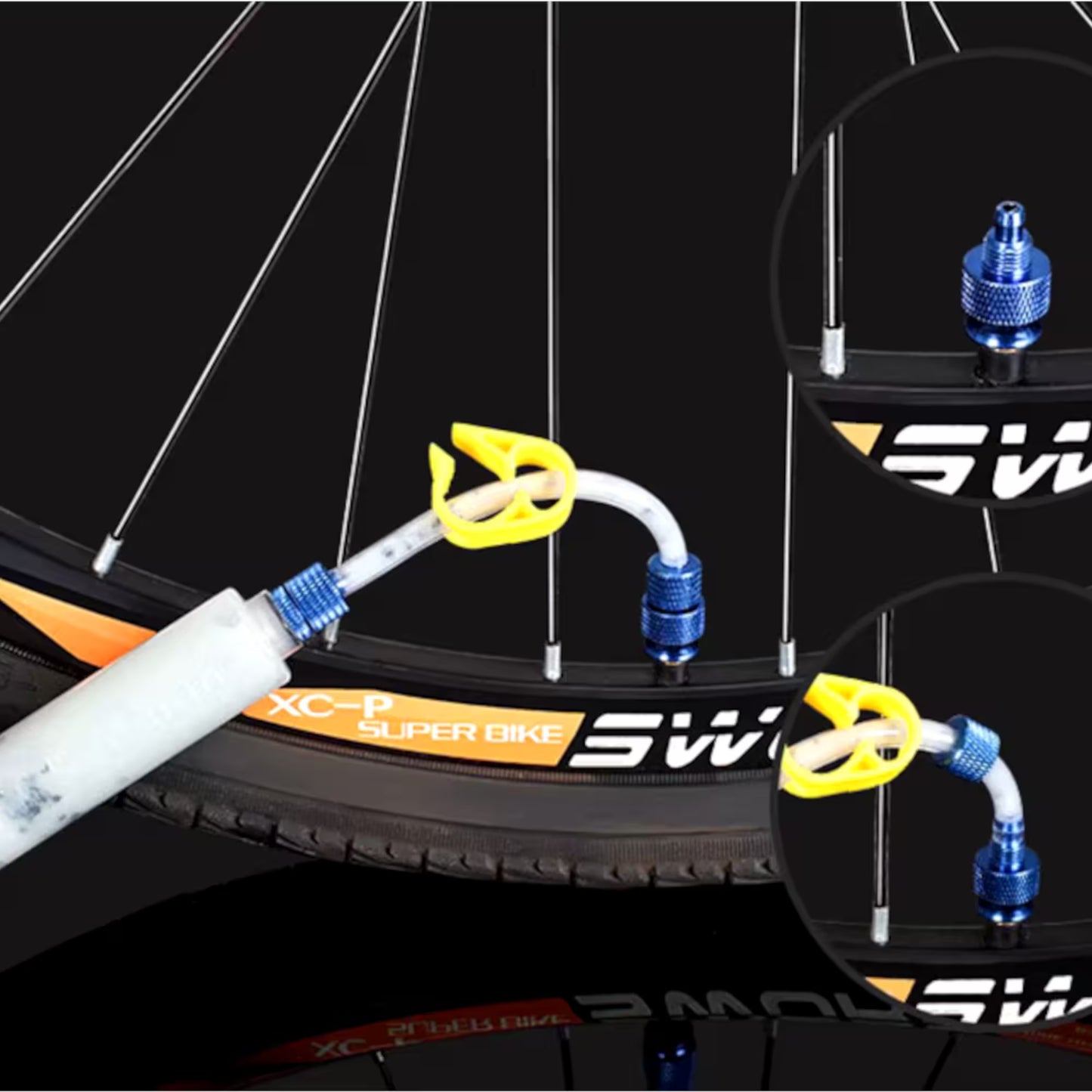 Kit De Inyección Para Liquido Sellante de Neumáticos Toopre