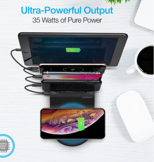 Hub de Carga Naztech Inalámbrico y Cableado