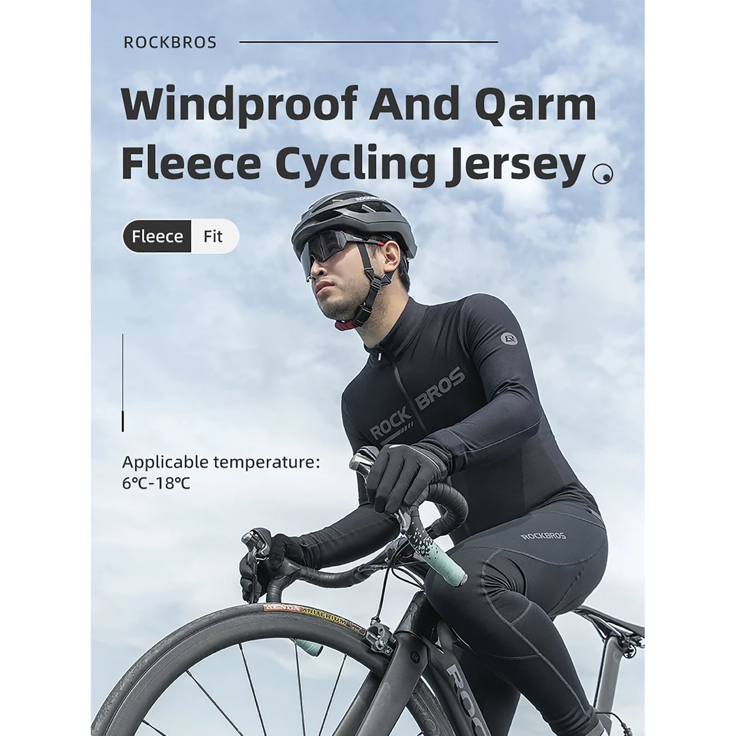 Campera Invierno Ciclismo Polar Rockbros 4XL