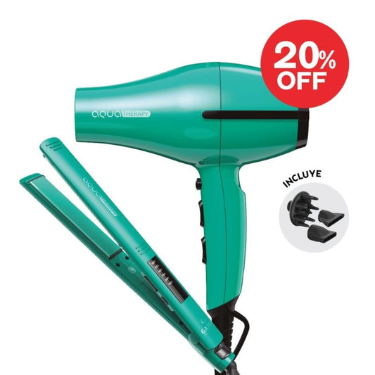 Combo 4 Gama: Secador Aqua Therapy 2300W+ Planchita Aqua The