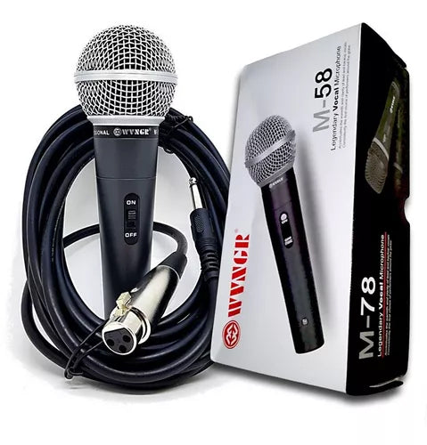 Micrófono Karaoke con cable M58 4Mts