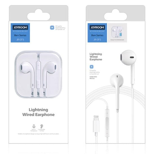 Auricular Cableado Joyroom c/ manos libres Lightning