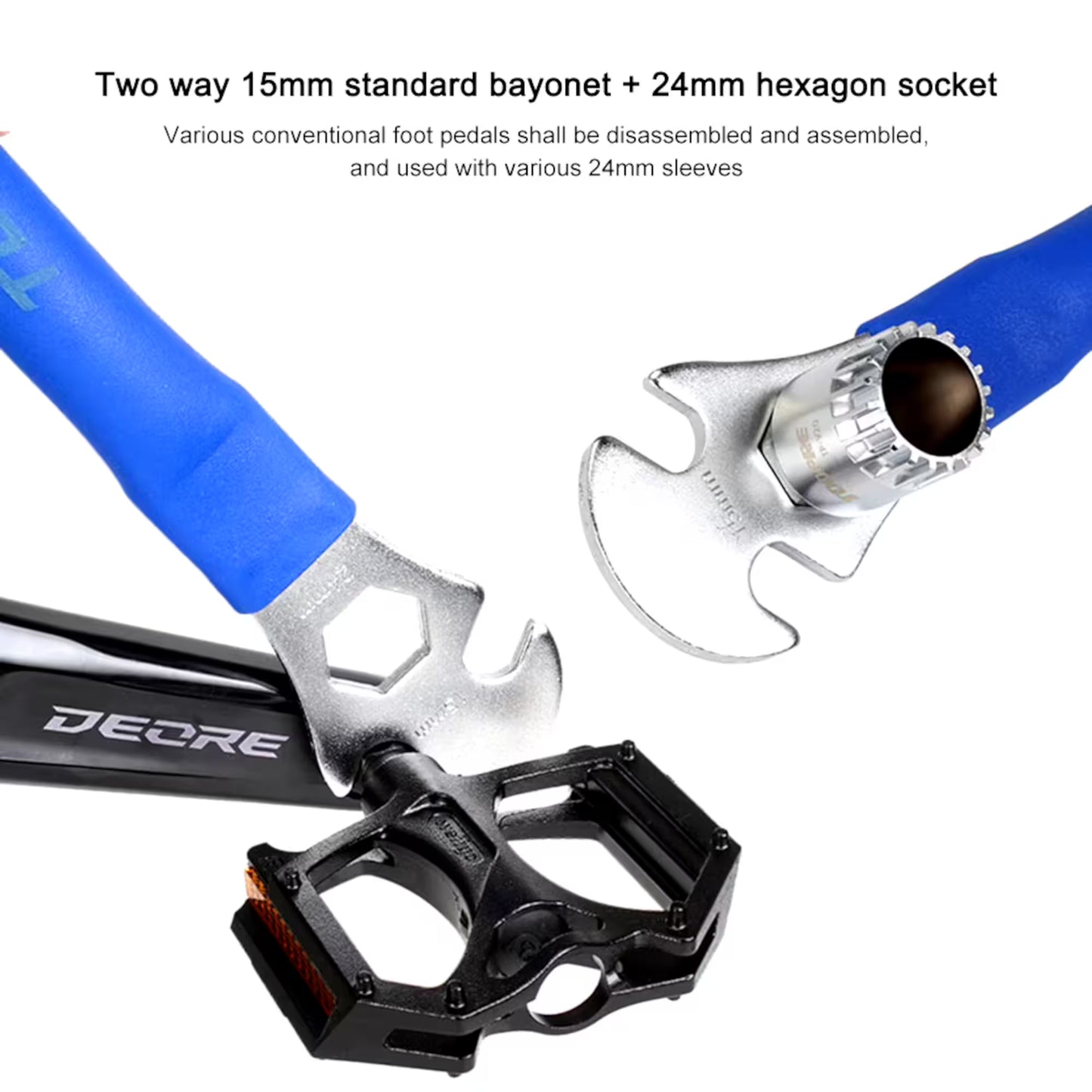 Llave De Extracción de Pedales Para Bicicleta Toopre 15mm 24mm