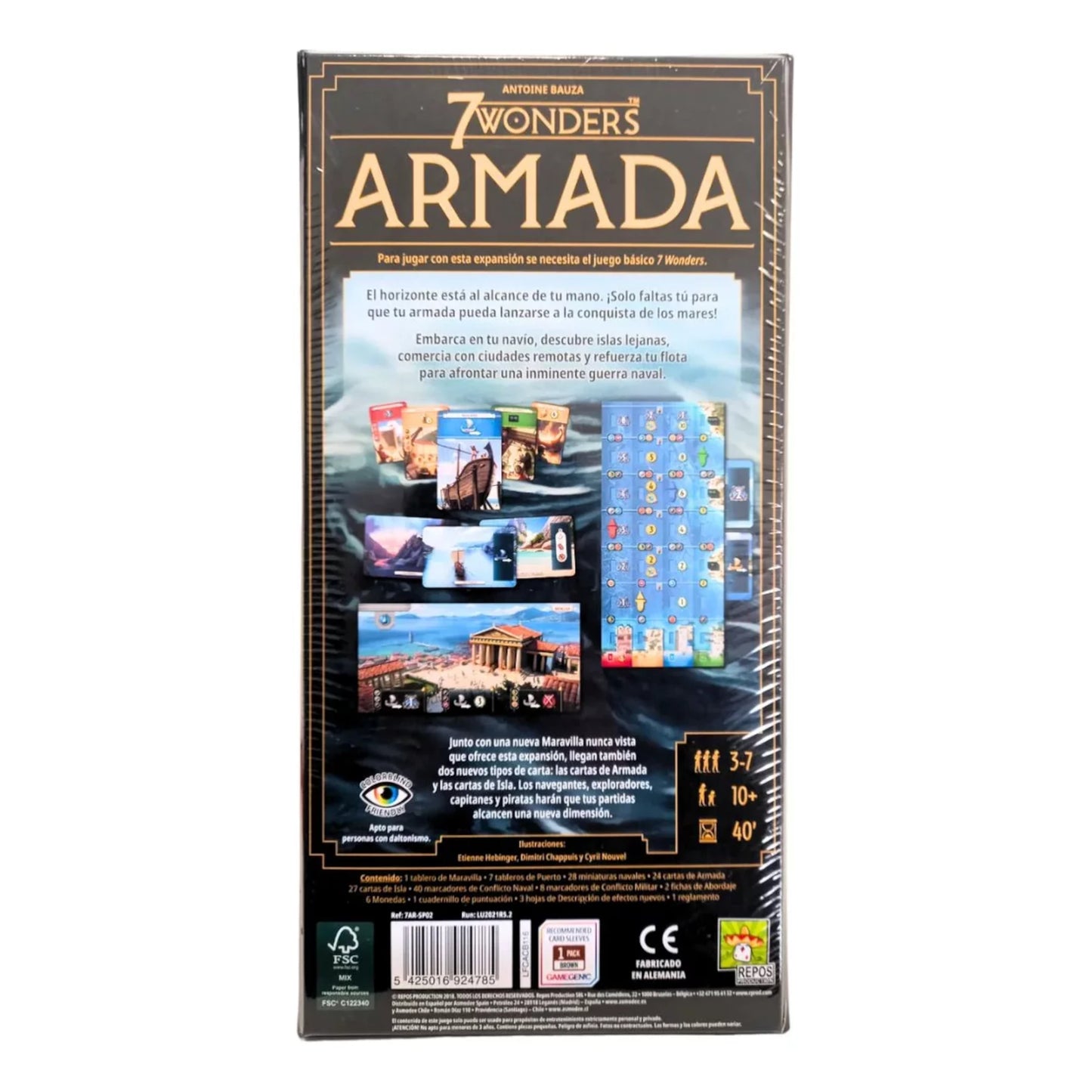 Expansión Juego de Mesa 7 Wonders Base 7 Wonders Armada +10