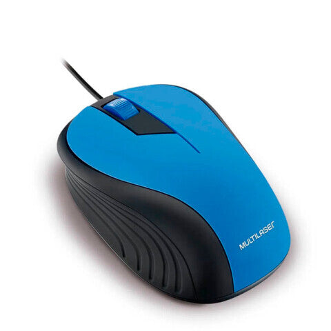 Mouse Optico USB Multilaser Engomado MO226 Azul