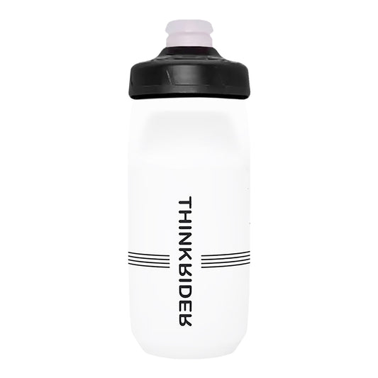 Botella Para Ciclismo Thinkrider 620ml Antideslizante Tapa Con Bloqueo Blanco