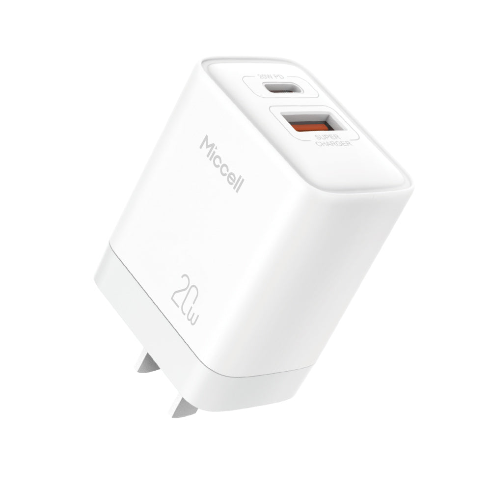 Cargador Pared USB + Tipo C Miccell T17