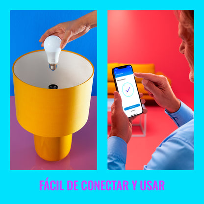 Lámpara Led Inteligente Philips Wiz 6,3W G95 E27 Blanco Y Color