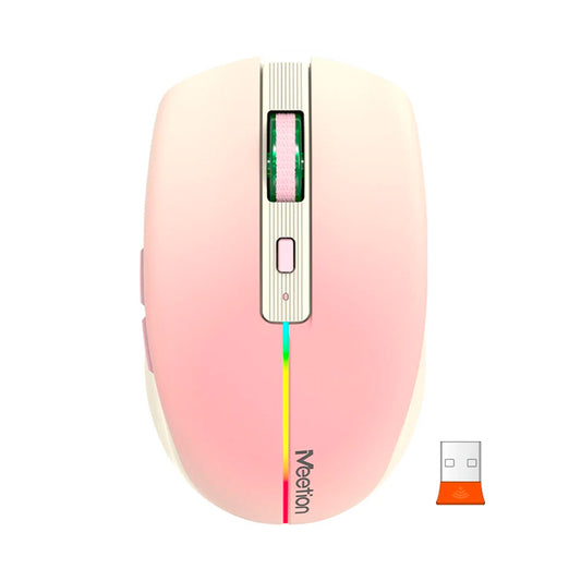Mouse Inalámbrico Meetion BTM002 BT- WIFI Rosado