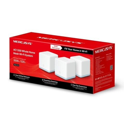Access Point Mesh Wi-Fi Mercusys Halo S12 AC1200 Pack x3 un