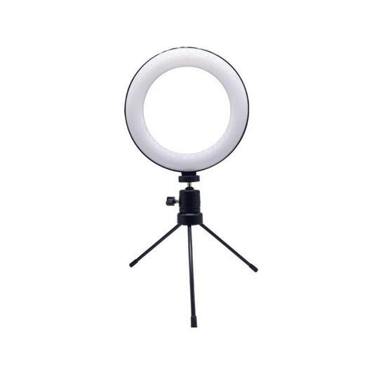 Aro de Luz LED 6" Con trípode De Mesa