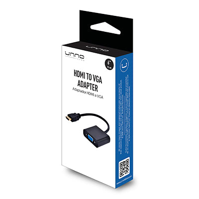 Adaptador Hdmi Macho A Vga Hembra Unno Full Hd Uxga