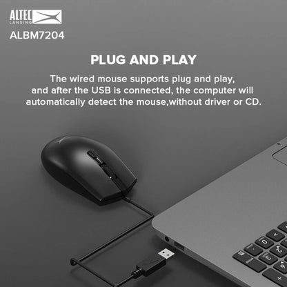 Mouse Cableado Altec Lansing Albm7204 Usb 2400dpi