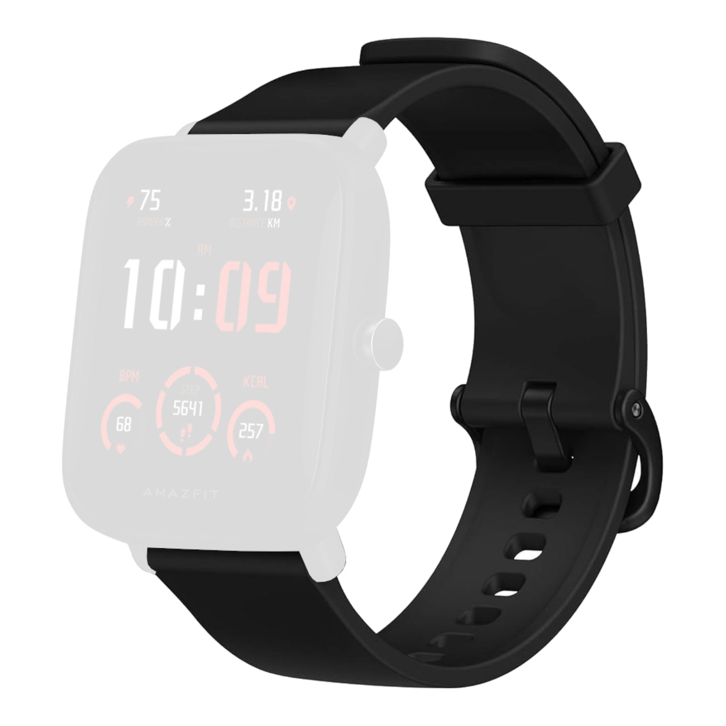 Correa De Silicona Amazfit Para Relojes Ancho 20mm Negro