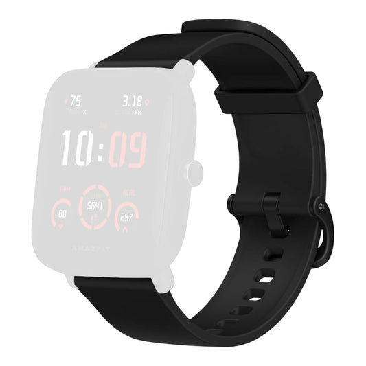 Correa De Silicona Amazfit Para Relojes Ancho 20mm Negro