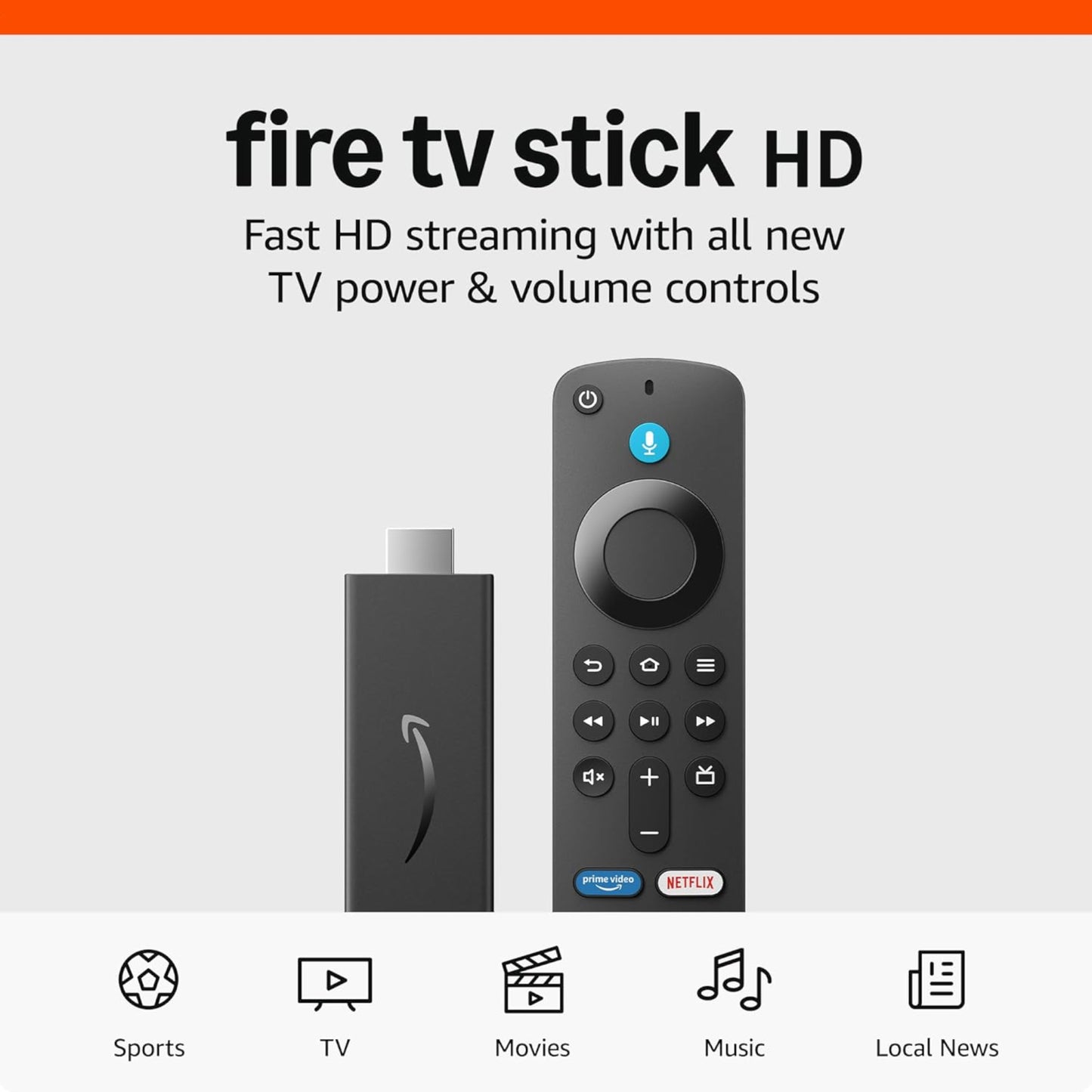 Amazon Fire Tv Stick HD 2024 Control Remoto Alexa WiFi 5
