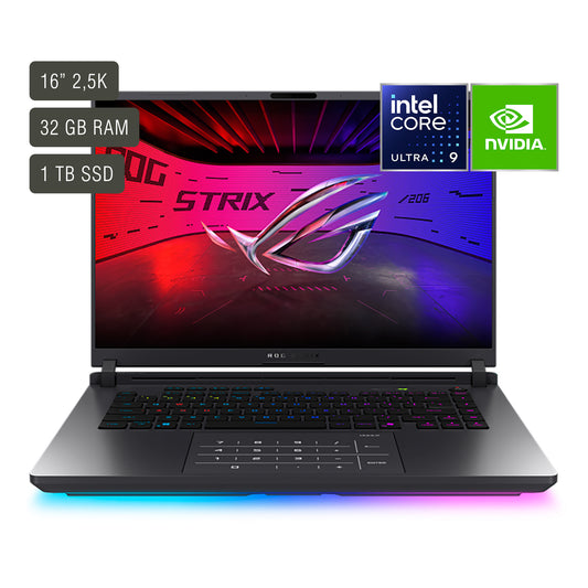 Notebook Gamer Asus Rog Strix 16'' Core Ultra 9 32gb 1tb Win11 Rtx5070ti