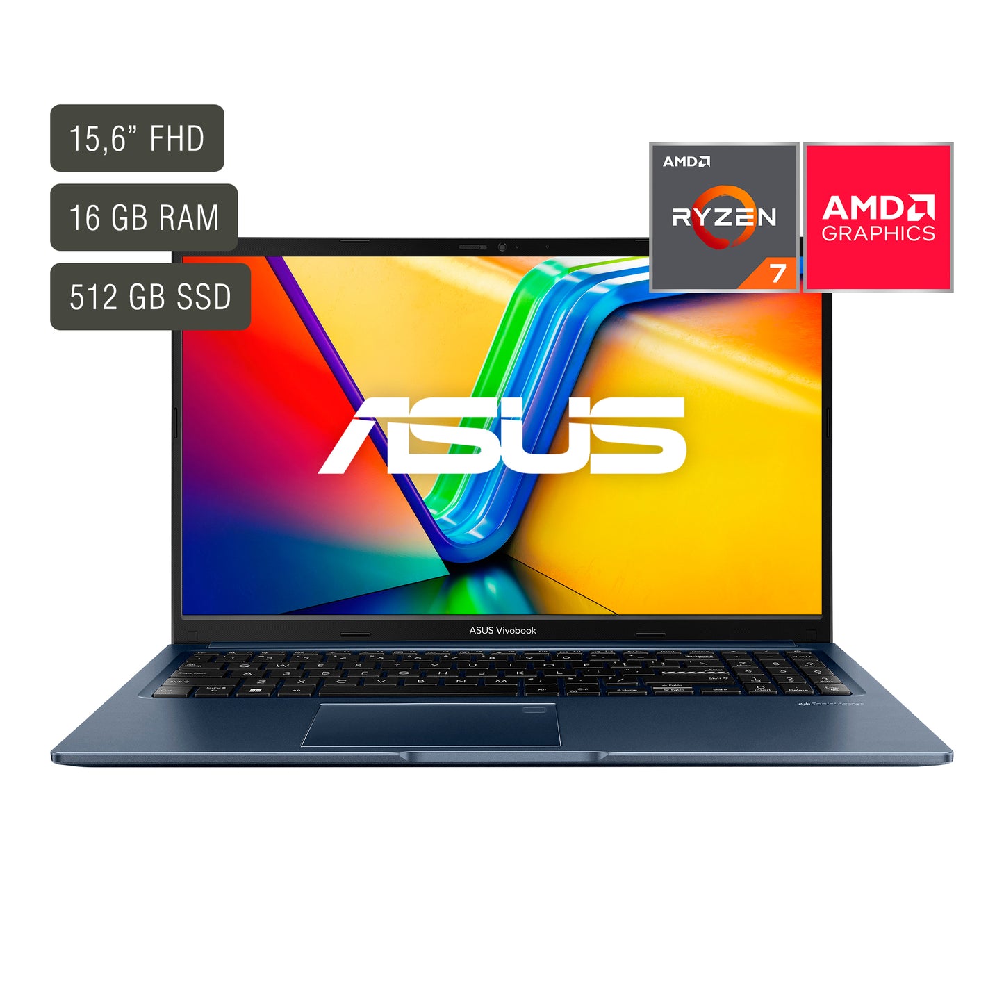 Notebook Asus Vivobook 15,6'' Ryzen 7 16gb 512gb Win11