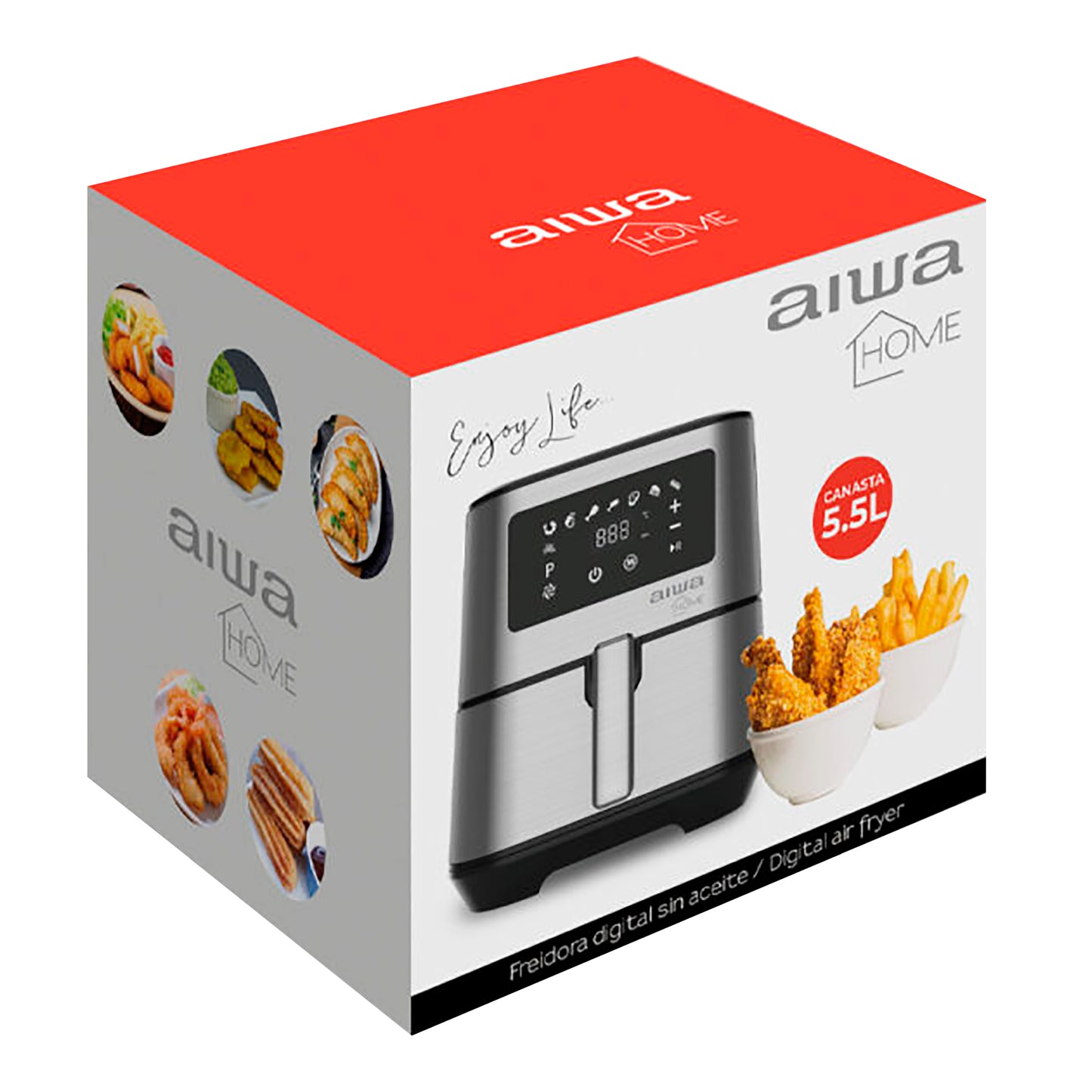 Freidora Sin Aceite Aiwa Awft22 1700w 200°c 5,5l