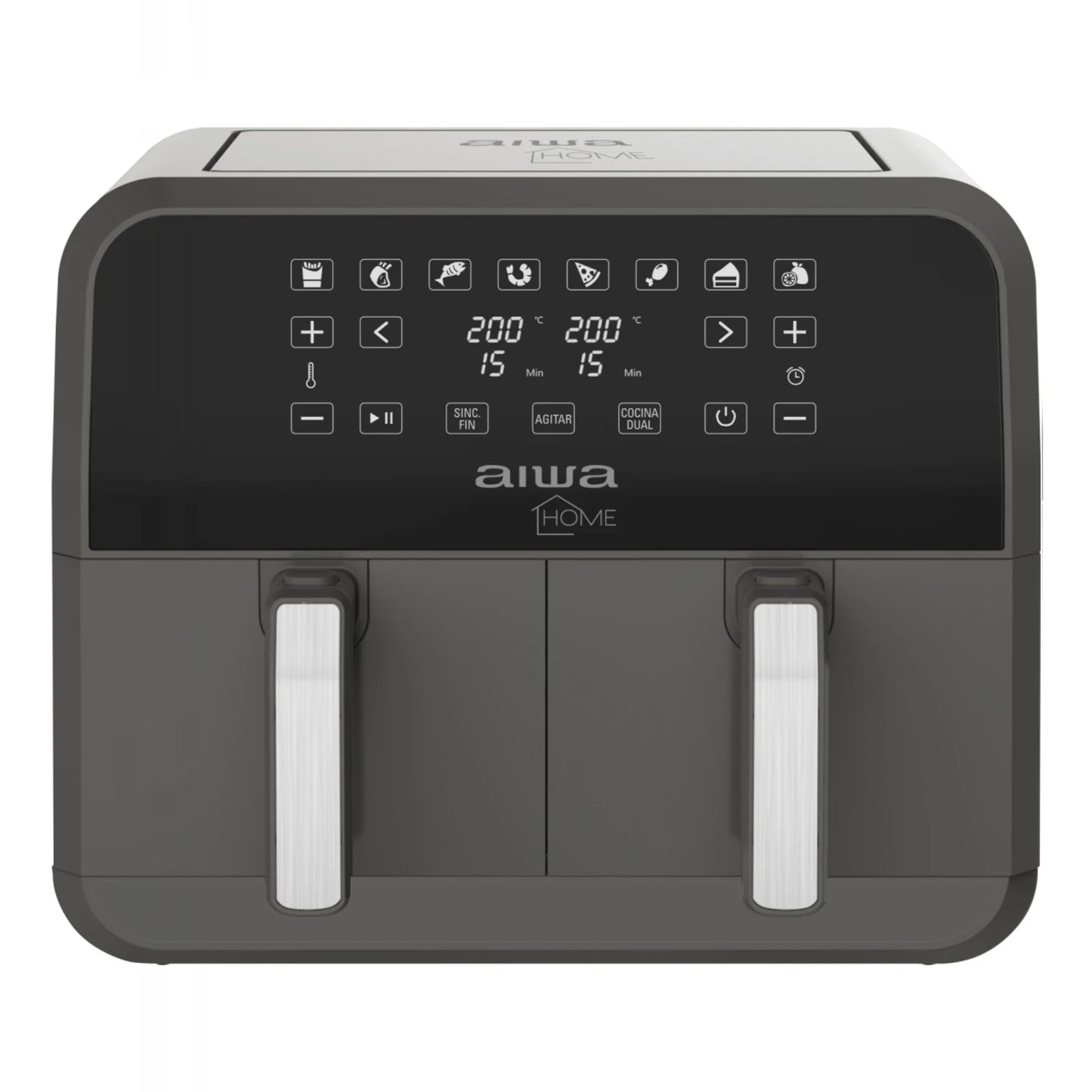 Freidora Sin Aceite Aiwa Haft8003 200°c 8L Dos Canastos