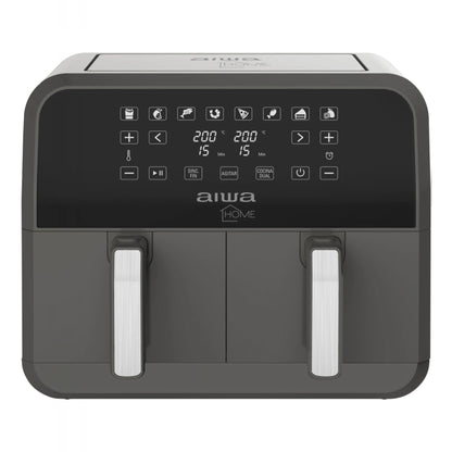 Freidora Sin Aceite Aiwa Haft8003 200°c 8L Dos Canastos