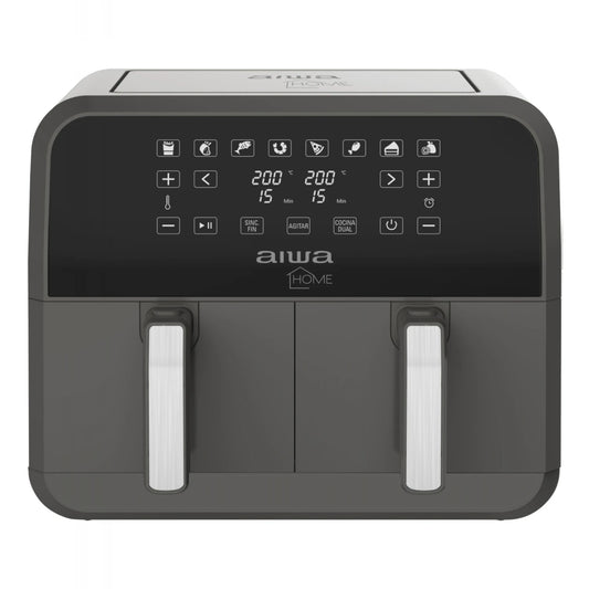 Freidora Sin Aceite Aiwa Haft8003 200°c 8L Dos Canastos