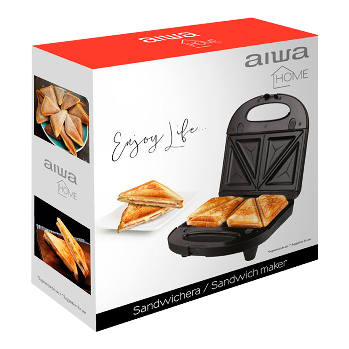Sandwichera Aiwa Awsd5000 700w 200°c 2 Panes
