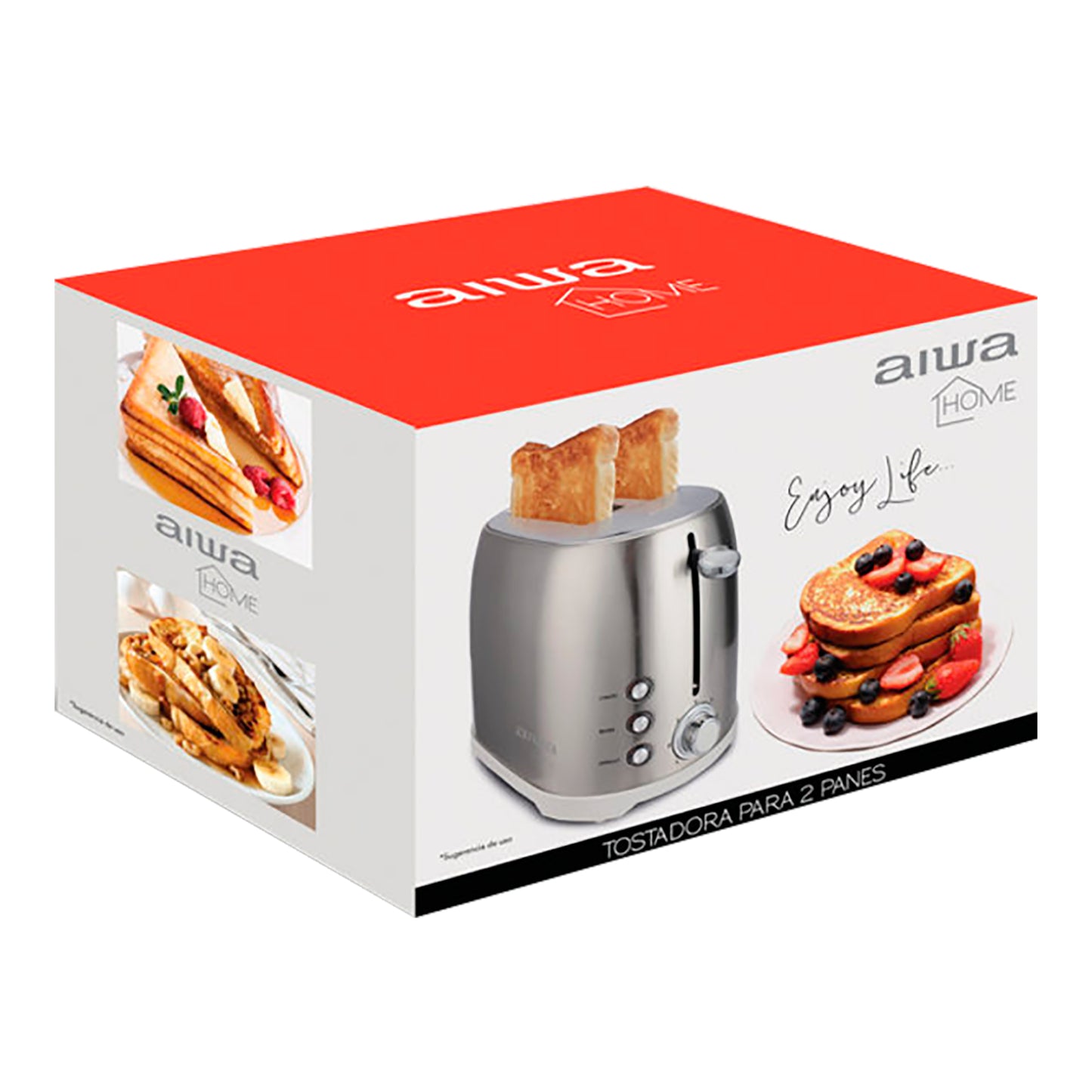 Tostadora Aiwa Awtd1729a 800w 7 Niveles 2 Panes