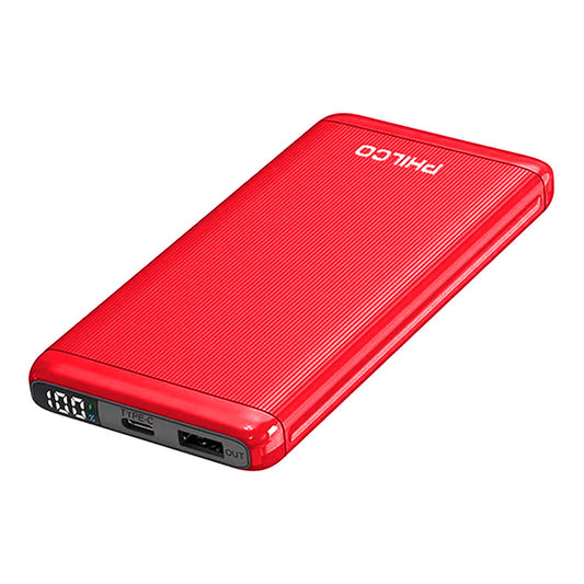 Power Bank Philco Led 10000MHA Rojo