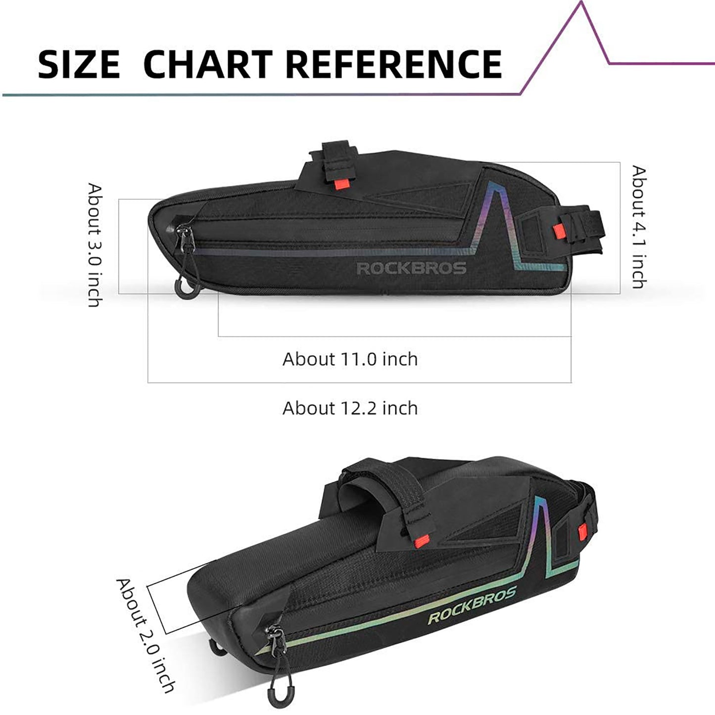 Bolso Para Bicicleta Rockbros Prueba Agua Reflectante