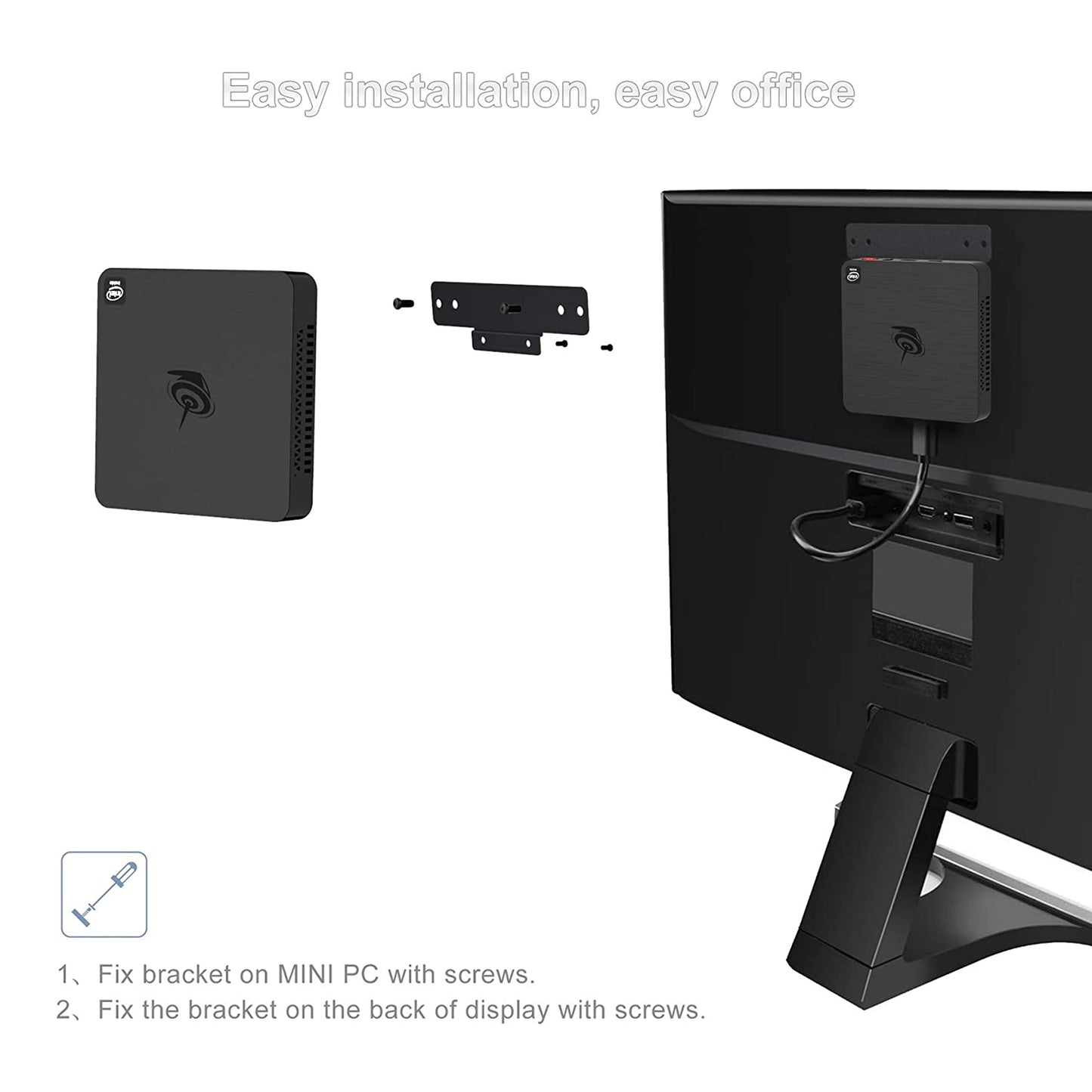 Soporte Beelink Para Adjuntar Mini Pc T4 Pro A Monitor