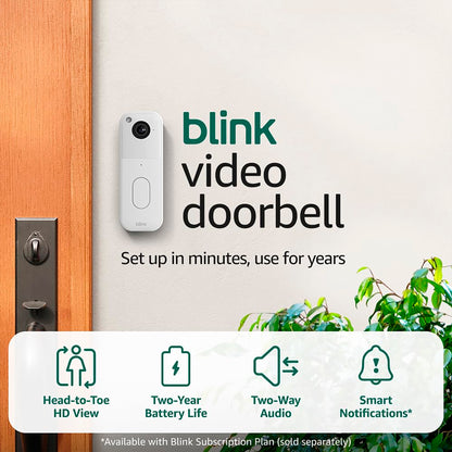 Timbre Con Video Blink Visión Nocturna Wifi 1440p Sync Module Core