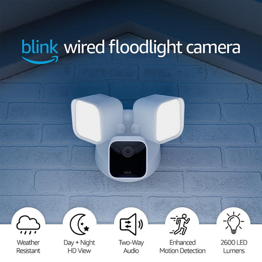 Cámara Ext Con Iluminación Intermitente Blink Wired Floodlight Camera